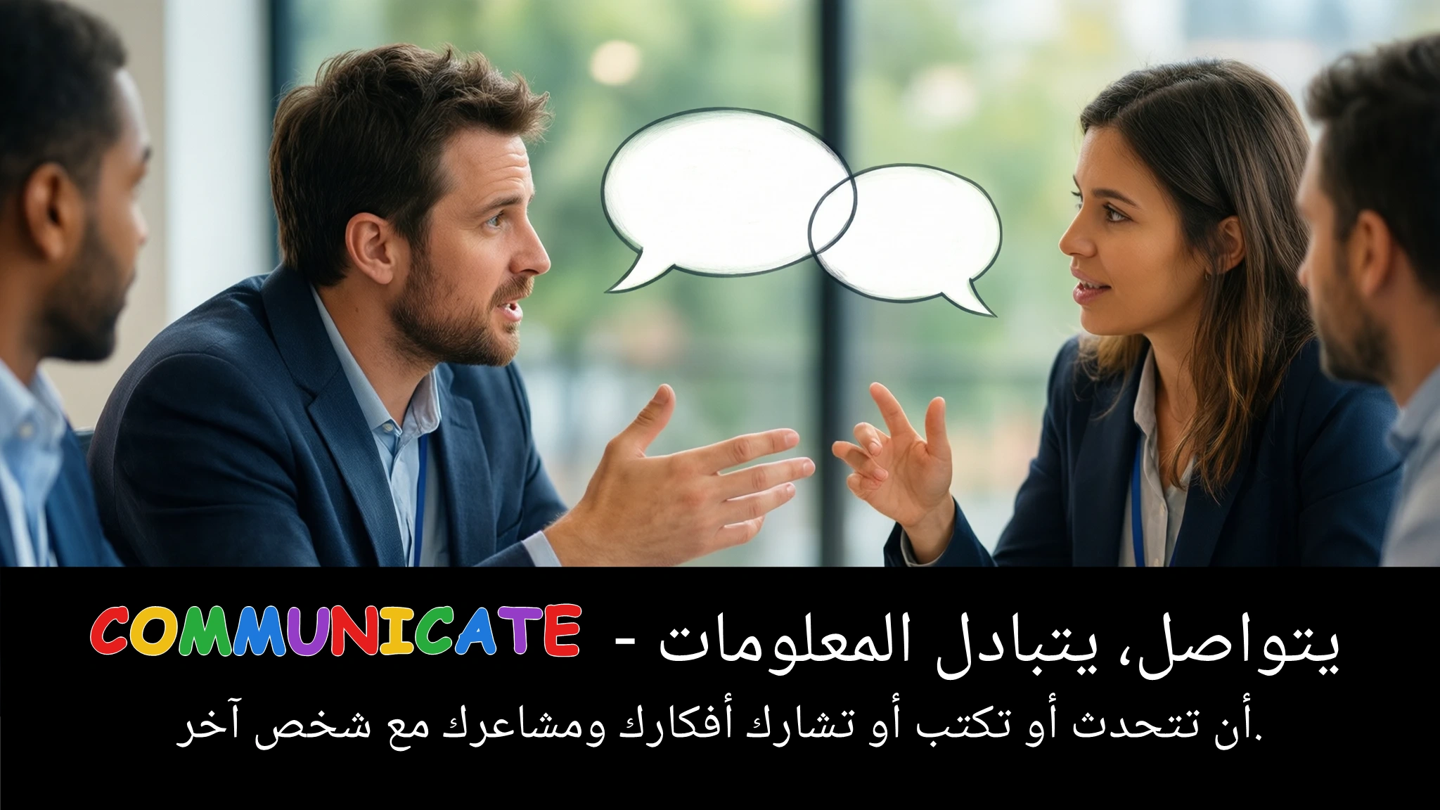 Arabic Illustration for communicate